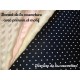 Couverture doublée avec prénom et motif (doublure bleu marine à pois) 