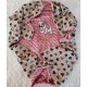 Couverture doublée avec prénom et motif (doublure coeur beige) 