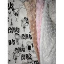 Doudou minky (doublure Paris) avec prénom et motif