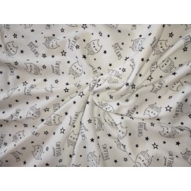 Couverture doublée avec prénom et motif (doublure hiboux) 