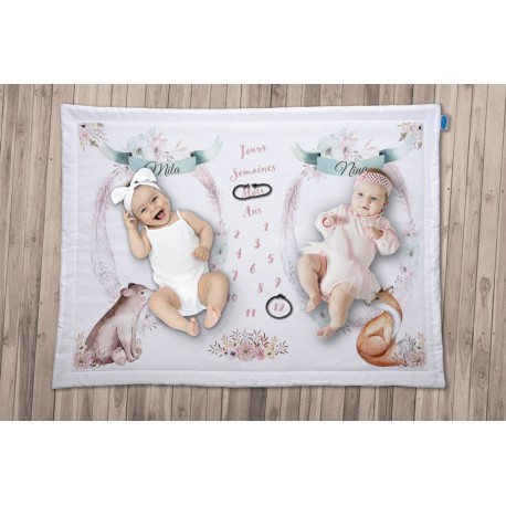 Tapis D Evolution Personnalise Jumeaux Theme Foret Ma Petite Couverture Perso
