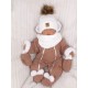 Ensemble bonnet pompon et snood blanc