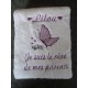 Couverture microfibre avec prénom, motif et texte