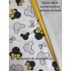 Couverture doublée avec prénom et motif (doublure Mickey)