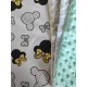 Couverture doublée avec prénom et motif (doublure Mickey)