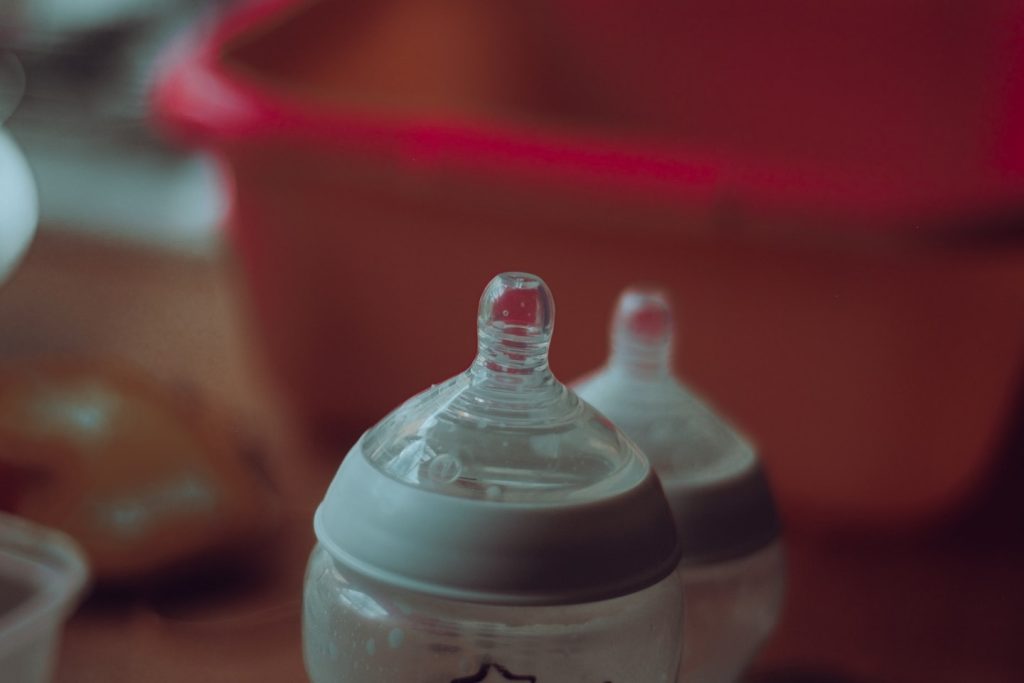Two baby bottles
