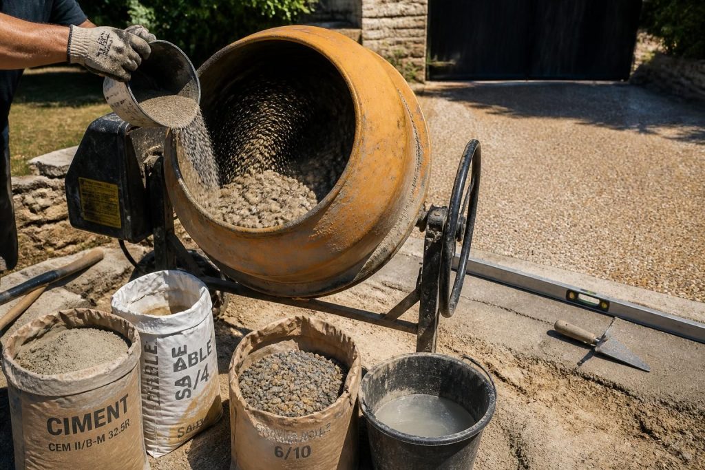 découvrez nos conseils pour réussir le dosage du béton désactivé en bétonnière et obtenir un mélange parfait pour vos projets de construction et aménagement extérieur.