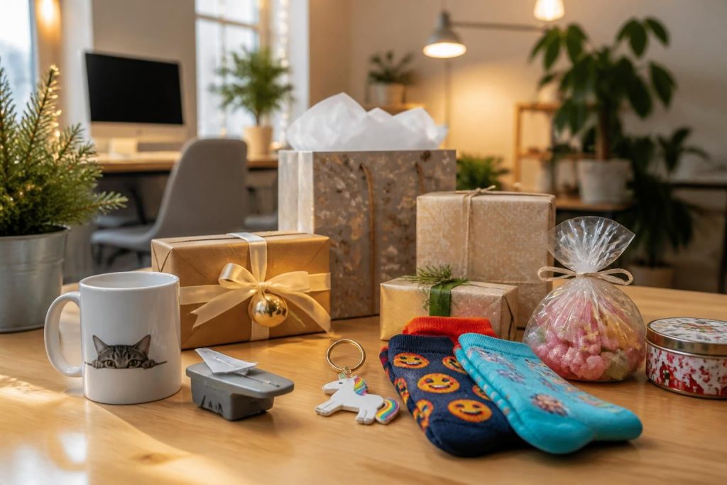 découvrez des idées de cadeaux secret santa amusants et parfaits pour vos collègues et proches. trouvez le présent idéal qui fera sourire tout le monde lors de votre échange de cadeaux festif.