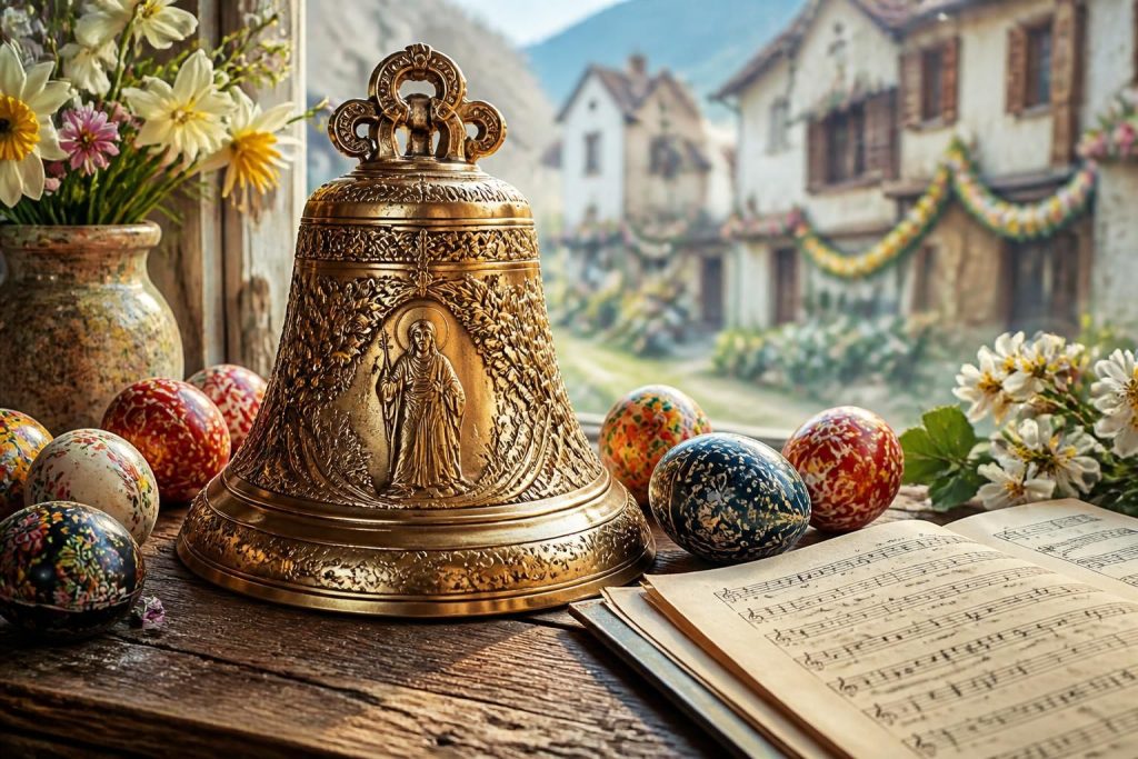 découvrez l'origine des cloches de pâques, leurs dessins traditionnels et les musiques typiques qui accompagnent cette fête chaleureuse.