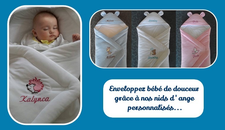 Couverture personnalisée - cadeau de naissance personnalisé